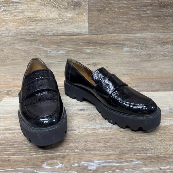 Fraco Sarto Brindy Black Patent Platform Loafer Women's Size 9.5 - Picture 6 of 7